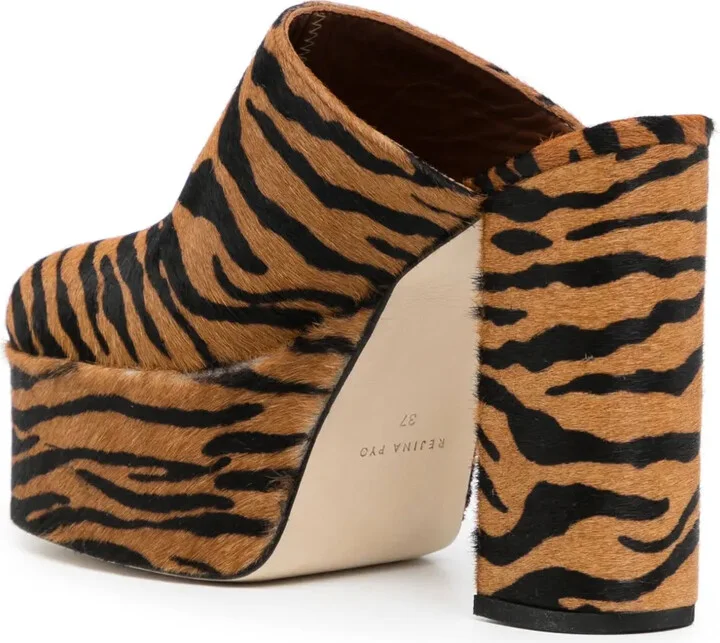 Polly animal-print platform mules - Image 3