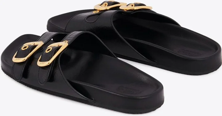 Polly Leather Slides - Image 2