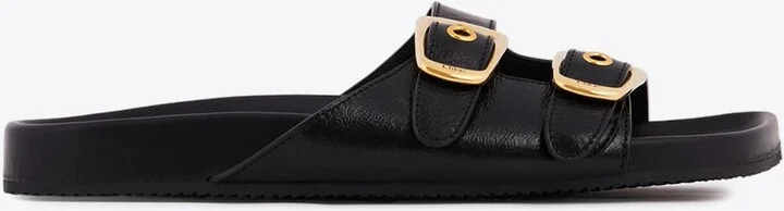 Polly Leather Slides