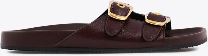 Polly Leather Slides