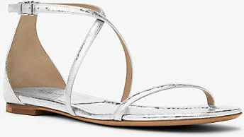 Polly Metallic Python Embossed Leather Sandal