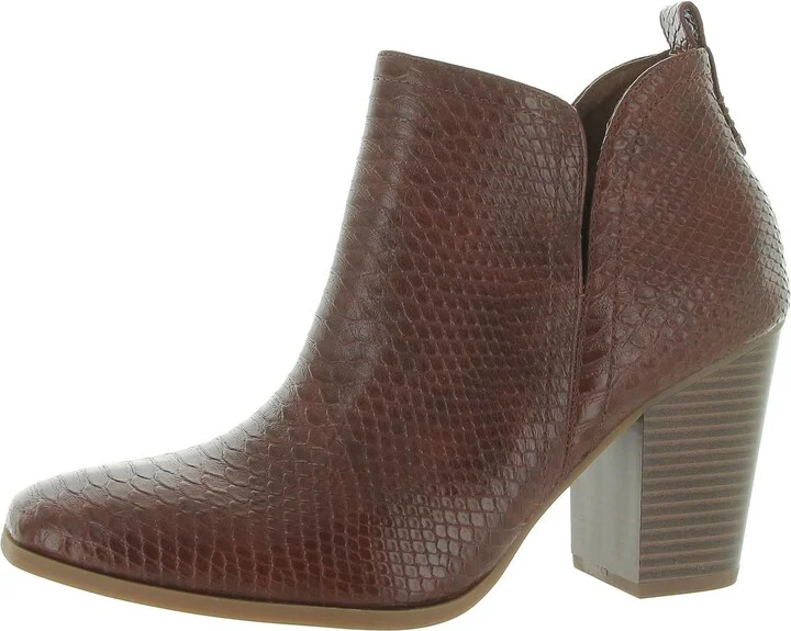 Polly Womens Faux Leather Padded Insole Ankle Boots
