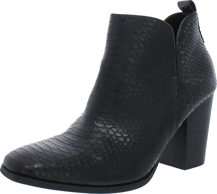 Pollyy Womens Faux Leather Ankle Booties