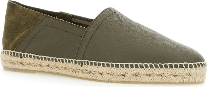 'polo' Green Espadrillas With Braided Raphia Sole In Leather Man - Image 2