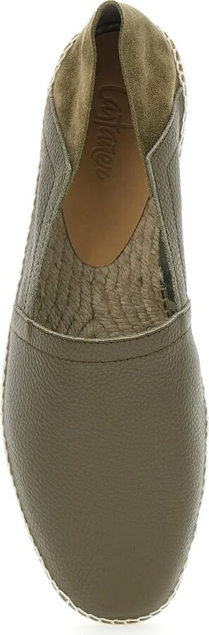 'polo' Green Espadrillas With Braided Raphia Sole In Leather Man - Image 4