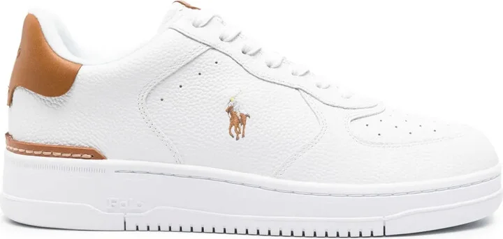 Polo Pony embroidered leather sneakers