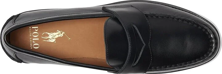 Polo Ralph Lauren Alston Penny Men's Shoes Black : 10 D - Medium, Leather - Image 2