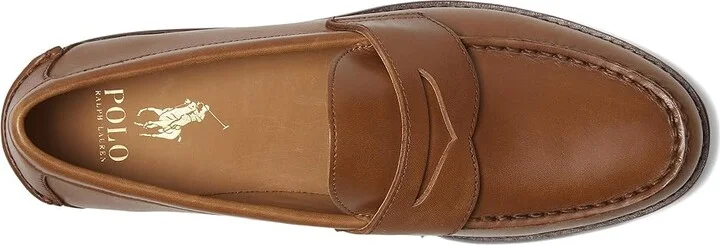 Polo Ralph Lauren Alston Penny Men's Shoes Tan : 10 D - Medium, Leather - Image 2