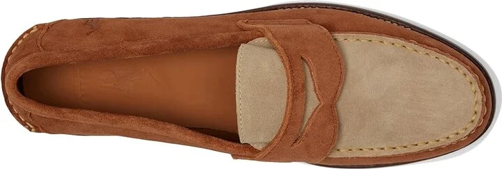 Polo Ralph Lauren Alston Penny Men's Shoes Teak/Bone : 7 D - Medium, Leather - Image 2