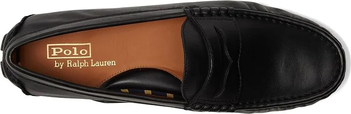 Polo Ralph Lauren Anders Penny Men's Shoes Black : 10 D - Medium, Leather - Image 2