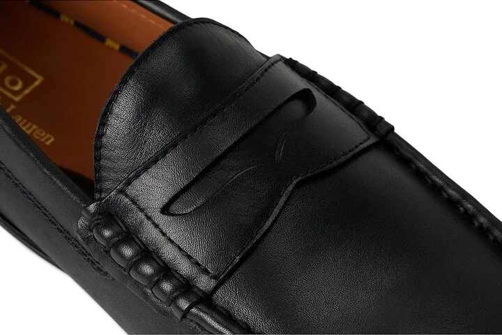 Polo Ralph Lauren Anders Penny Men's Shoes Black : 10 D - Medium, Leather - Image 7