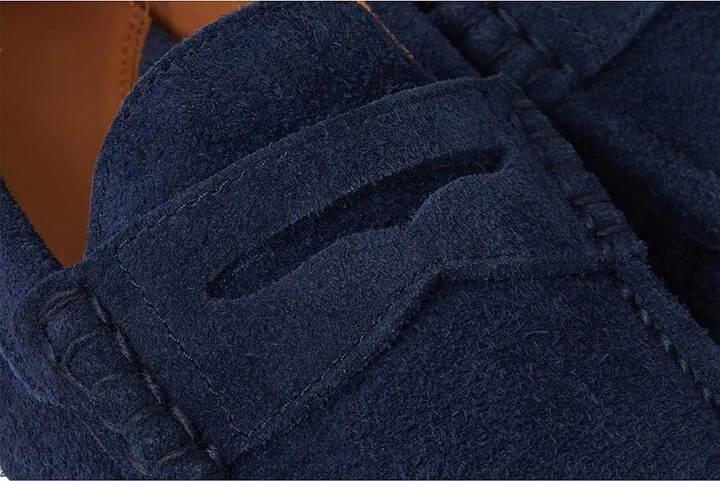 Polo Ralph Lauren Anders Suede Penny Drivers Men's Shoes Hunter Navy : 7.5 D - Medium - Image 7