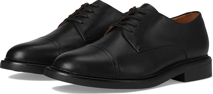 Polo Ralph Lauren Asher Cap Toe Men's Shoes Black Calf Leather : 10 D - Medium