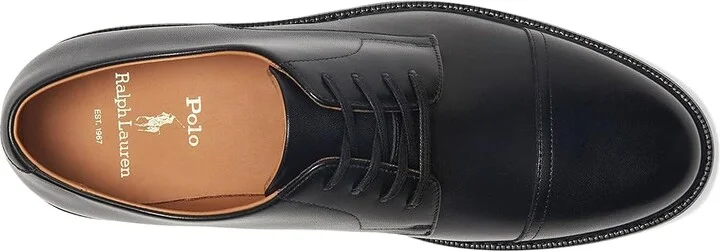 Polo Ralph Lauren Asher Captoe Men's Slip on Shoes Black : 10.5 D - Medium, Leather - Image 2