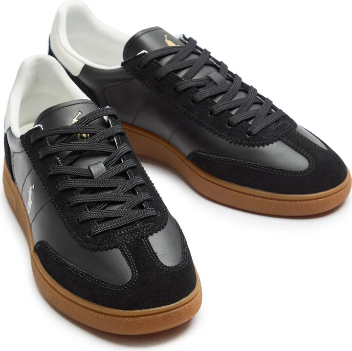 Polo Ralph Lauren Bedford Panelled Leather Sneakers - Image 3