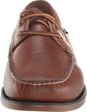 Polo Ralph Lauren Bienne Boat Shoe Men's Flat Shoes Tan Oiled Tumbled Leather : 7 M - Image 6