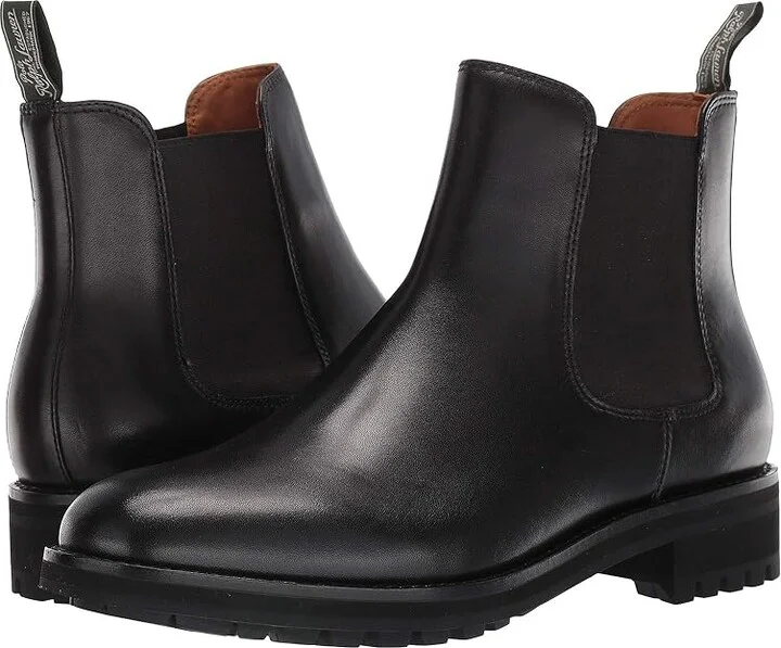 Polo Ralph Lauren Bryson Chelsea Boot Men's Shoes Black Dress Calf : 7 D - Medium, Leather
