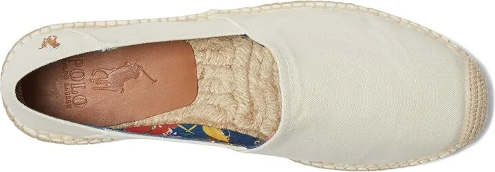 Polo Ralph Lauren Cevio Slip Men's Shoes Cream : 7 D - Medium, Cotton/Canvas - Image 2