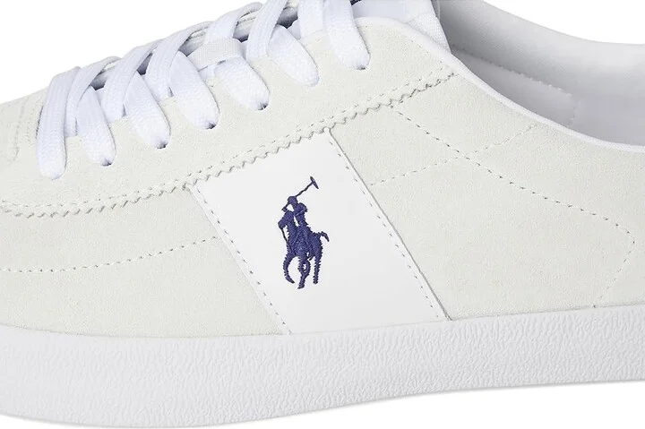Polo Ralph Lauren Court Vulc Leather-suede Sneaker Men's Shoes Bianco : 12 D - Medium, Leather/Rubber/Suede - Image 7