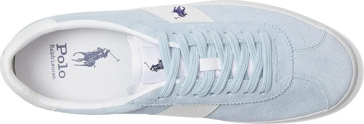 Polo Ralph Lauren Court Vulc Leather-suede Sneaker Men's Shoes Light Blue : 7.5 D - Medium, Leather/Rubber/Suede - Image 2