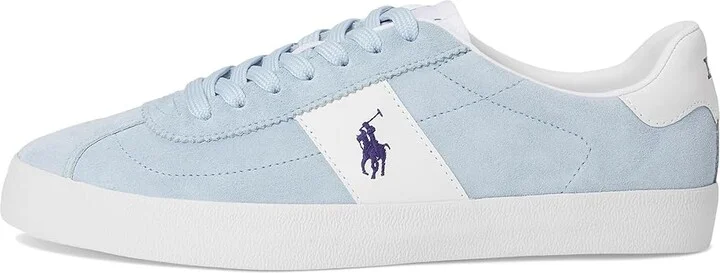 Polo Ralph Lauren Court Vulc Leather-suede Sneaker Men's Shoes Light Blue : 7.5 D - Medium, Leather/Rubber/Suede - Image 6