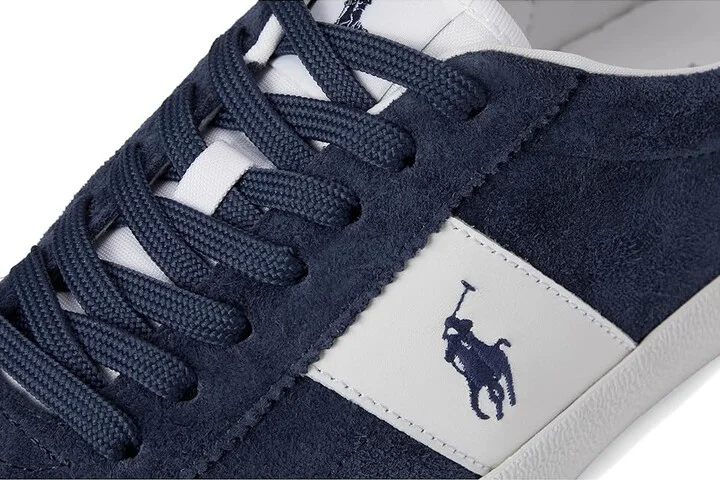 Polo Ralph Lauren Court Vulc Leather-suede Sneaker Men's Shoes Navy : 8 D - Medium, Leather/Rubber/Suede - Image 7