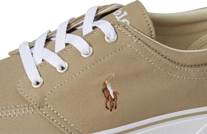Polo Ralph Lauren Faxon X Low-Top Canvas Sneaker Men's Shoes Hampton Khaki/Multi : 10 D - Medium - Image 7