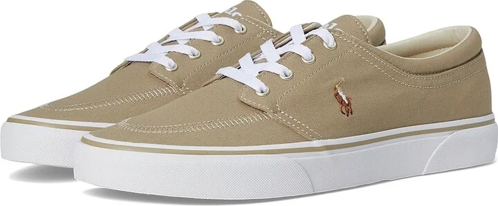 Polo Ralph Lauren Faxon X Low-Top Canvas Sneaker Men's Shoes Hampton Khaki/Multi : 10 D - Medium
