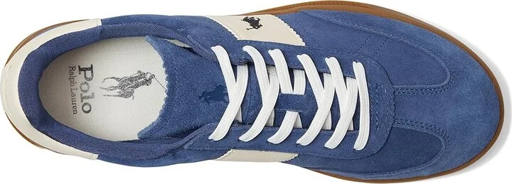 Polo Ralph Lauren Heritage Aera Suede Sneaker Men's Shoes Light Navy/Cream : 10.5 D - Medium, Leather/Suede - Image 2
