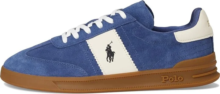 Polo Ralph Lauren Heritage Aera Suede Sneaker Men's Shoes Light Navy/Cream : 10.5 D - Medium, Leather/Suede - Image 6