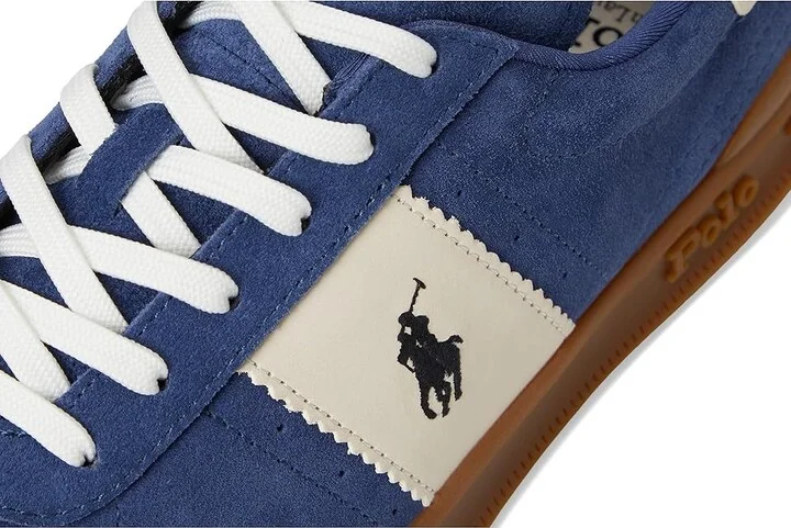 Polo Ralph Lauren Heritage Aera Suede Sneaker Men's Shoes Light Navy/Cream : 10.5 D - Medium, Leather/Suede - Image 7