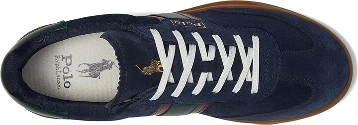 Polo Ralph Lauren Heritage Aera Suede Sneakers Men's Shoes Navy/Wine/Forest : 7.5 D - Medium, Leather - Image 2