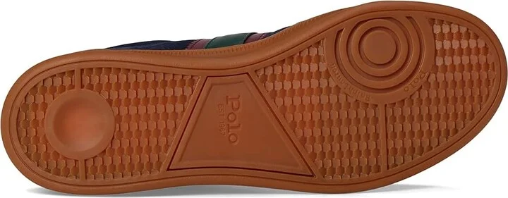 Polo Ralph Lauren Heritage Aera Suede Sneakers Men's Shoes Navy/Wine/Forest : 7.5 D - Medium, Leather - Image 3