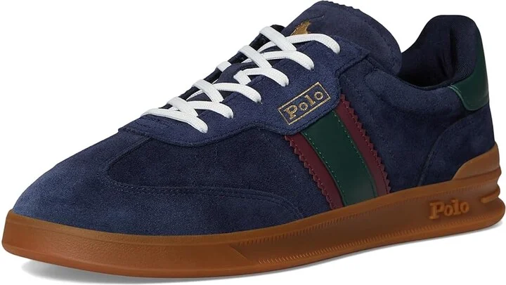 Polo Ralph Lauren Heritage Aera Suede Sneakers Men's Shoes Navy/Wine/Forest : 7.5 D - Medium, Leather - Image 5