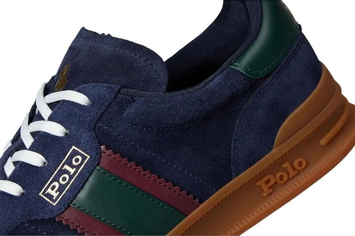 Polo Ralph Lauren Heritage Aera Suede Sneakers Men's Shoes Navy/Wine/Forest : 7.5 D - Medium, Leather - Image 7
