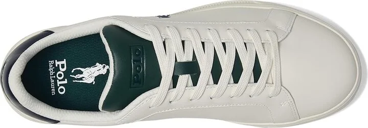 Polo Ralph Lauren Heritage Court II Leather Sneakers Men's Shoes White/Navy/Forest : 13 D - Medium - Image 2