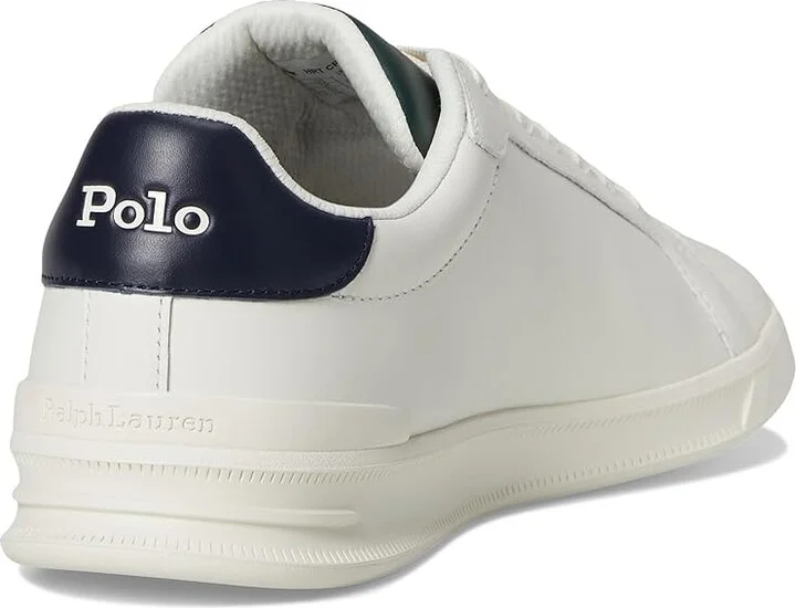 Polo Ralph Lauren Heritage Court II Leather Sneakers Men's Shoes White/Navy/Forest : 13 D - Medium - Image 4