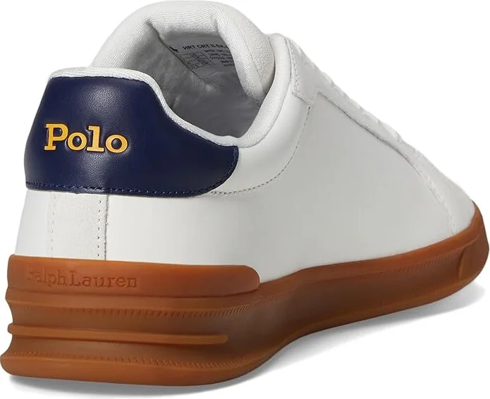 Polo Ralph Lauren Heritage Court II Leather-Suede Sneakers Men's Shoes Deckwash White/Navy : 14 D - Medium - Image 4