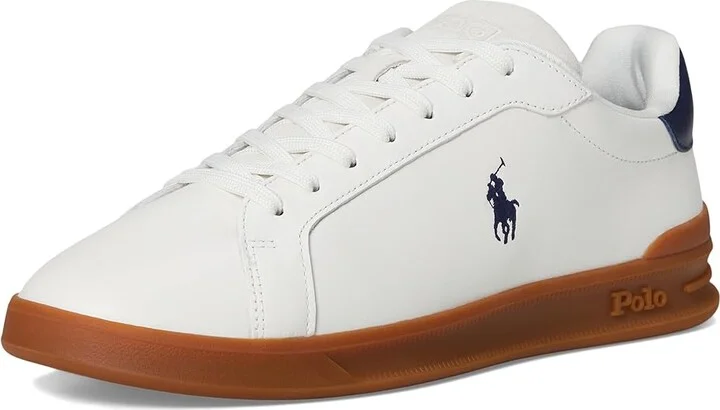 Polo Ralph Lauren Heritage Court II Leather-Suede Sneakers Men's Shoes Deckwash White/Navy : 14 D - Medium - Image 5