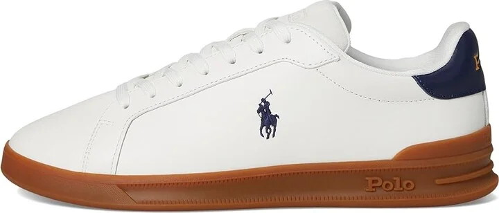Polo Ralph Lauren Heritage Court II Leather-Suede Sneakers Men's Shoes Deckwash White/Navy : 14 D - Medium - Image 6