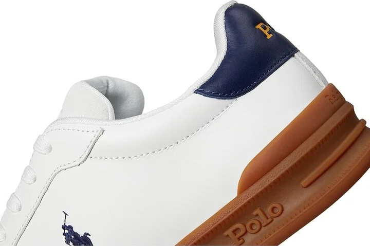 Polo Ralph Lauren Heritage Court II Leather-Suede Sneakers Men's Shoes Deckwash White/Navy : 14 D - Medium - Image 7