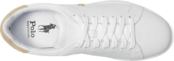 Polo Ralph Lauren Heritage Court II Men's Shoes White/Bone : 15 D - Medium, Leather - Image 2