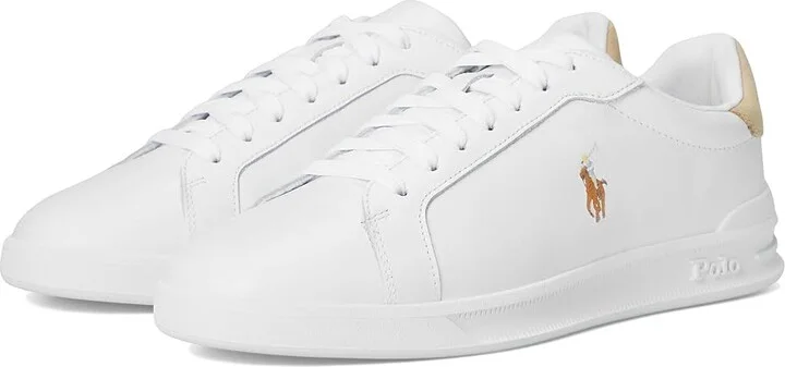 Polo Ralph Lauren Heritage Court II Men's Shoes White/Bone : 15 D - Medium, Leather