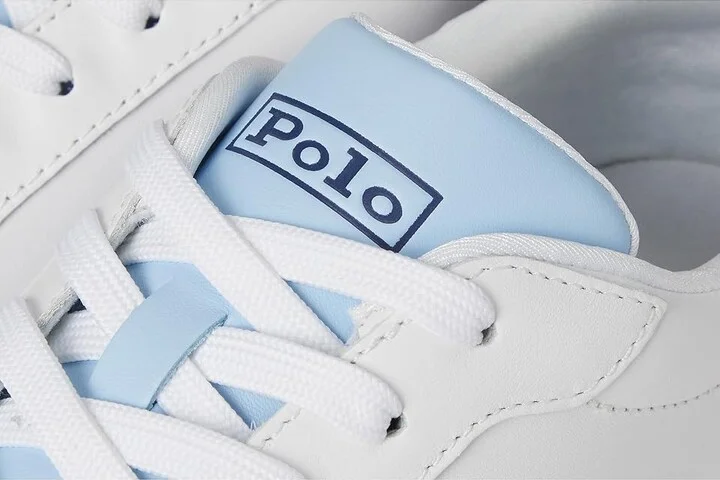 Polo Ralph Lauren Heritage Court II Men's Shoes White/Light Blue/Navy : 11.5 D - Medium, Leather - Image 7
