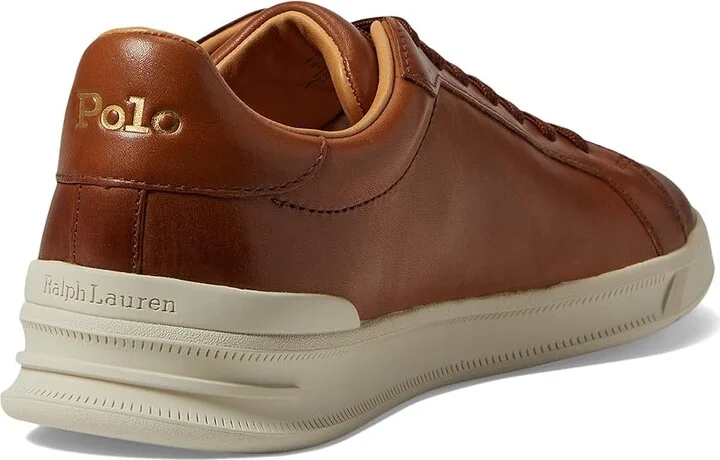 Polo Ralph Lauren Heritage Court II Sneaker Men's Shoes Brown : 10 D - Medium, Leather - Image 4