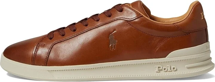 Polo Ralph Lauren Heritage Court II Sneaker Men's Shoes Brown : 10 D - Medium, Leather - Image 6