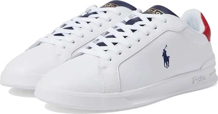 Polo Ralph Lauren HRT CT II Men's Shoes White/Red/Blue : 10 D - Medium, Leather