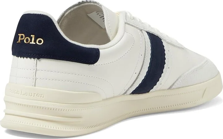 Polo Ralph Lauren Htr Aera Men's Shoes Bianco/Navy : 14 D - Medium, Leather/Rubber/Suede - Image 4
