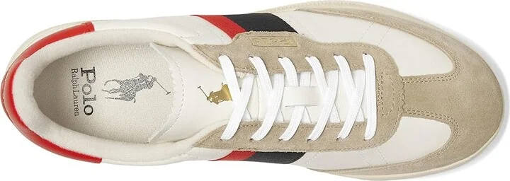 Polo Ralph Lauren Htr Aera Men's Shoes Milkshake/Black/Red : 11 D - Medium, Leather/Rubber/Suede - Image 2