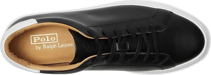 Polo Ralph Lauren Jermain Sneakerss Men's Shoes Black : 10 D - Medium, Leather - Image 2